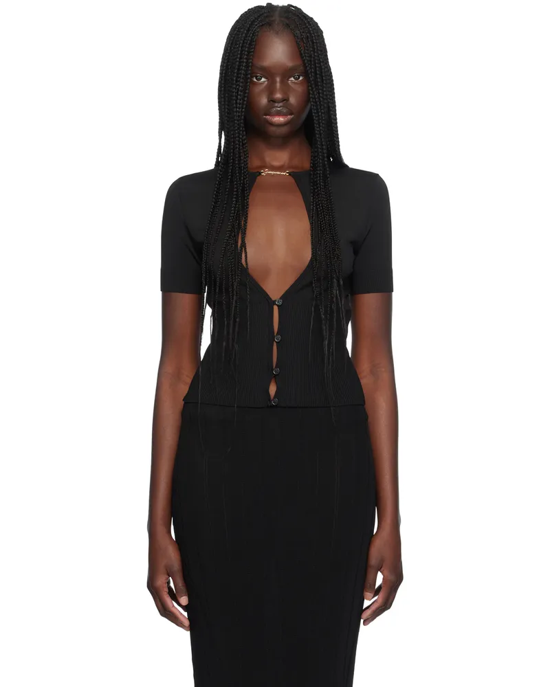 Jacquemus Black 'Le haut Pralu MC' Cardigan 990