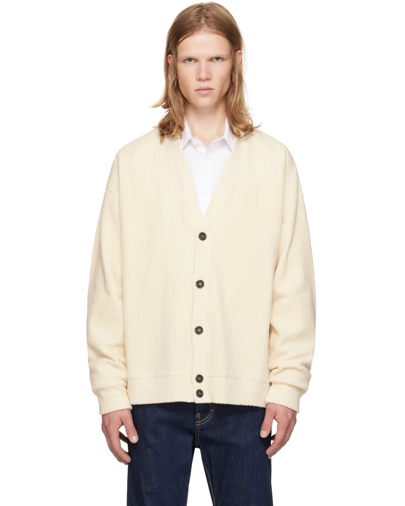 Dsquared2 Off-White Y-Neck Cardigan 101