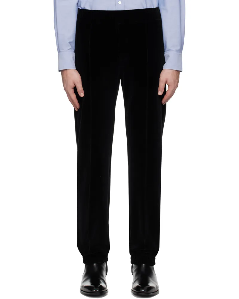 Valentino Garavani Black 'Chez Valentino' Patch Sweatpants 0no