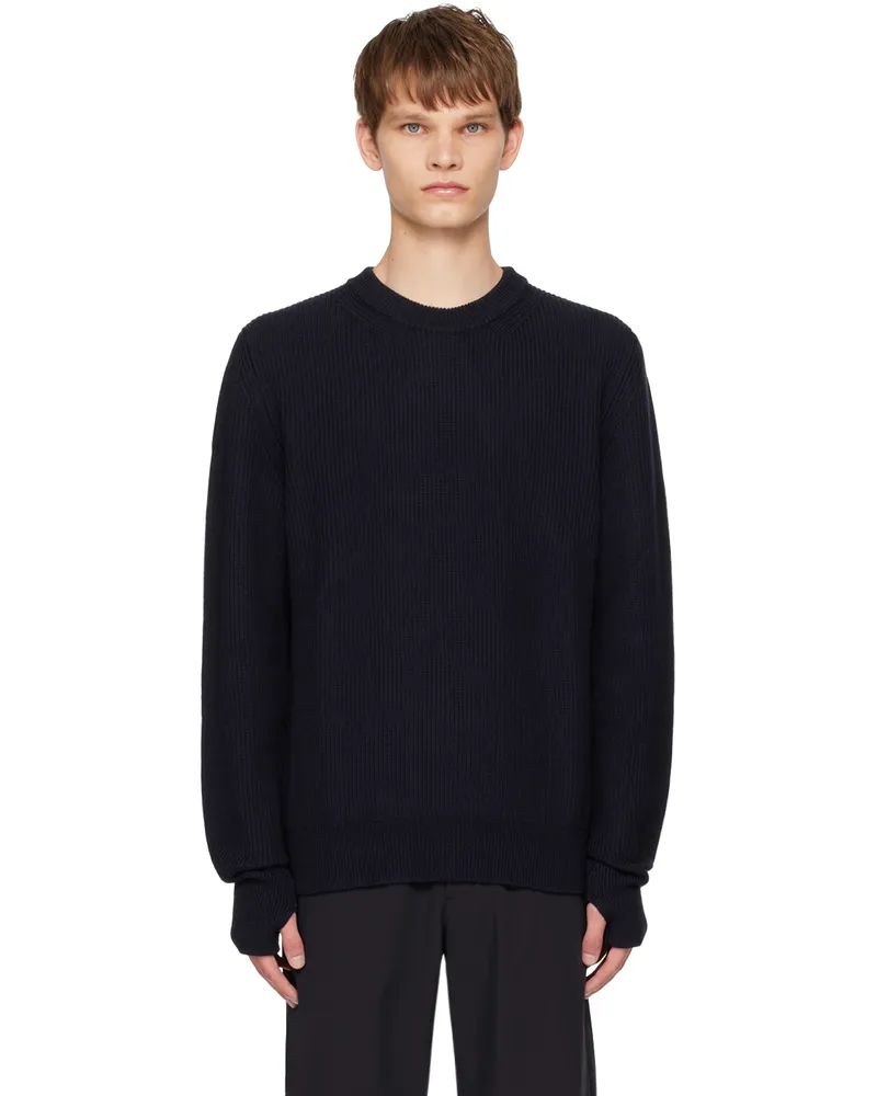 Norse Projects Navy Rib Sweater Dark