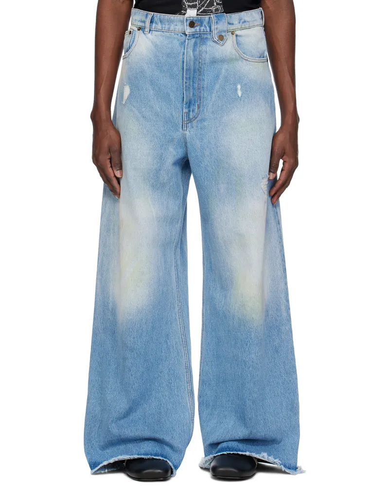 Egonlab SSENSE Exclusive Blue Baggy Jeans Blue