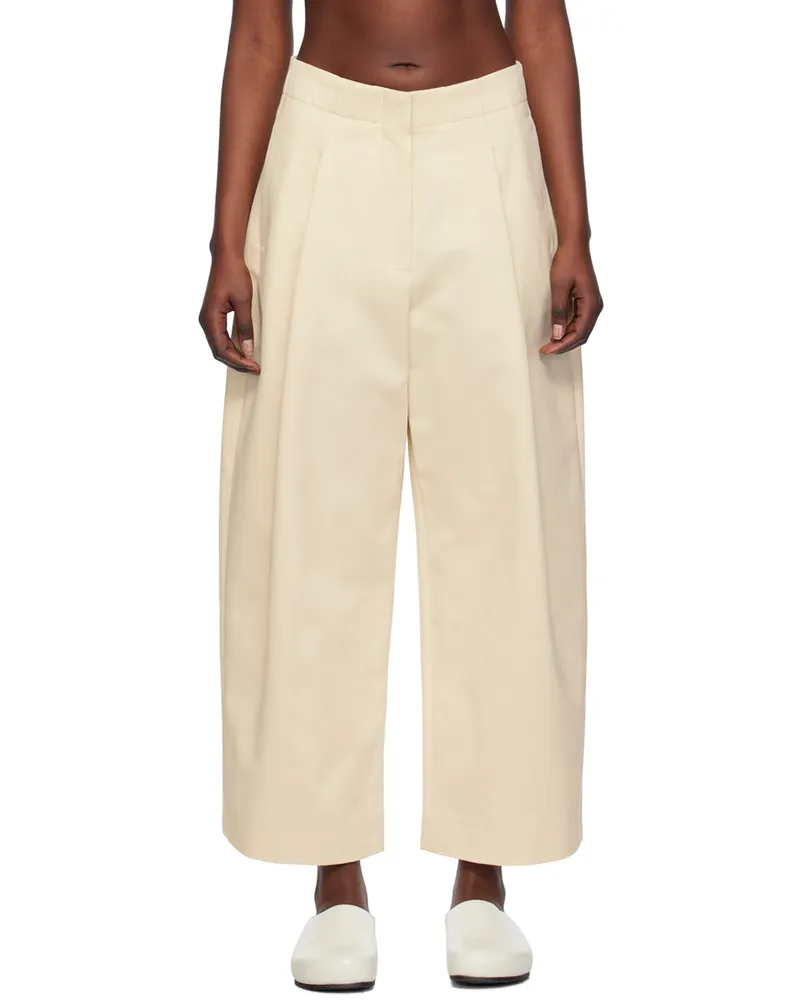 Studio Nicholson Off-White Dordoni Trousers Cream