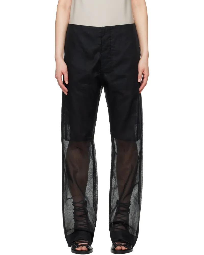 Gabriela Coll Garments Black No.205 Taffeta Trousers 02