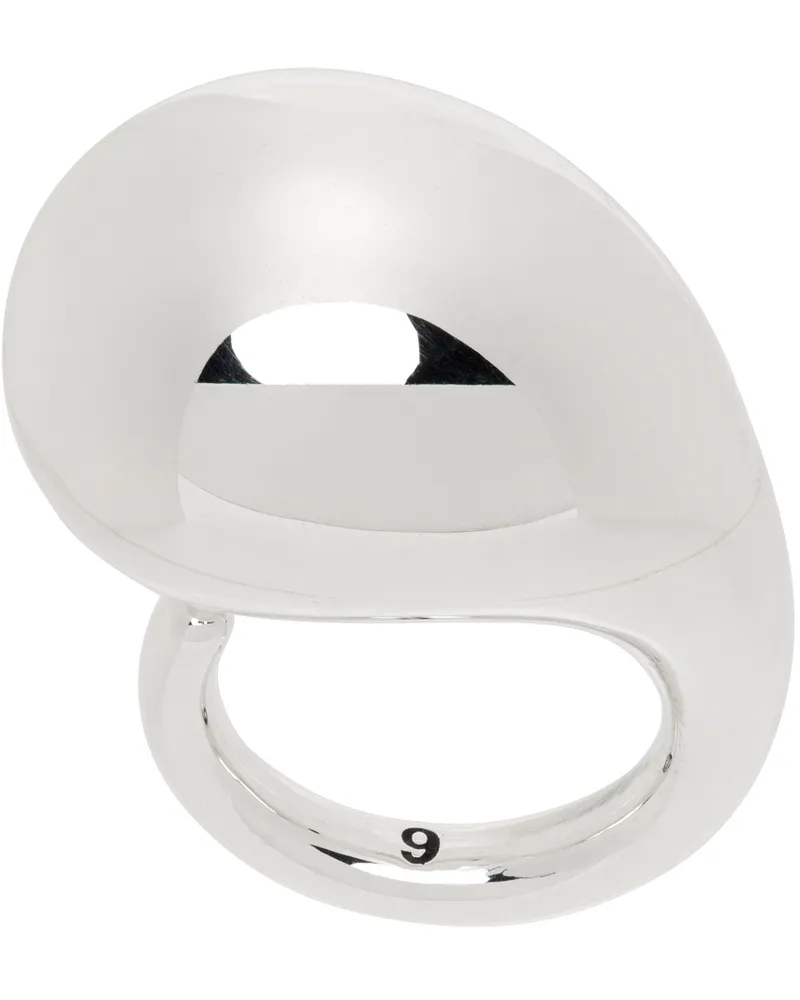 Bottega Veneta Silver Drop Ring 8117