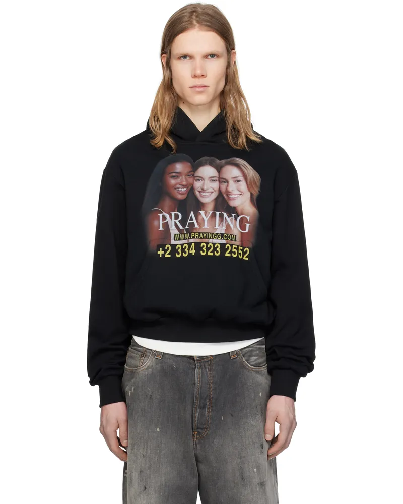 Praying Black 'AI Girls' Hoodie Black