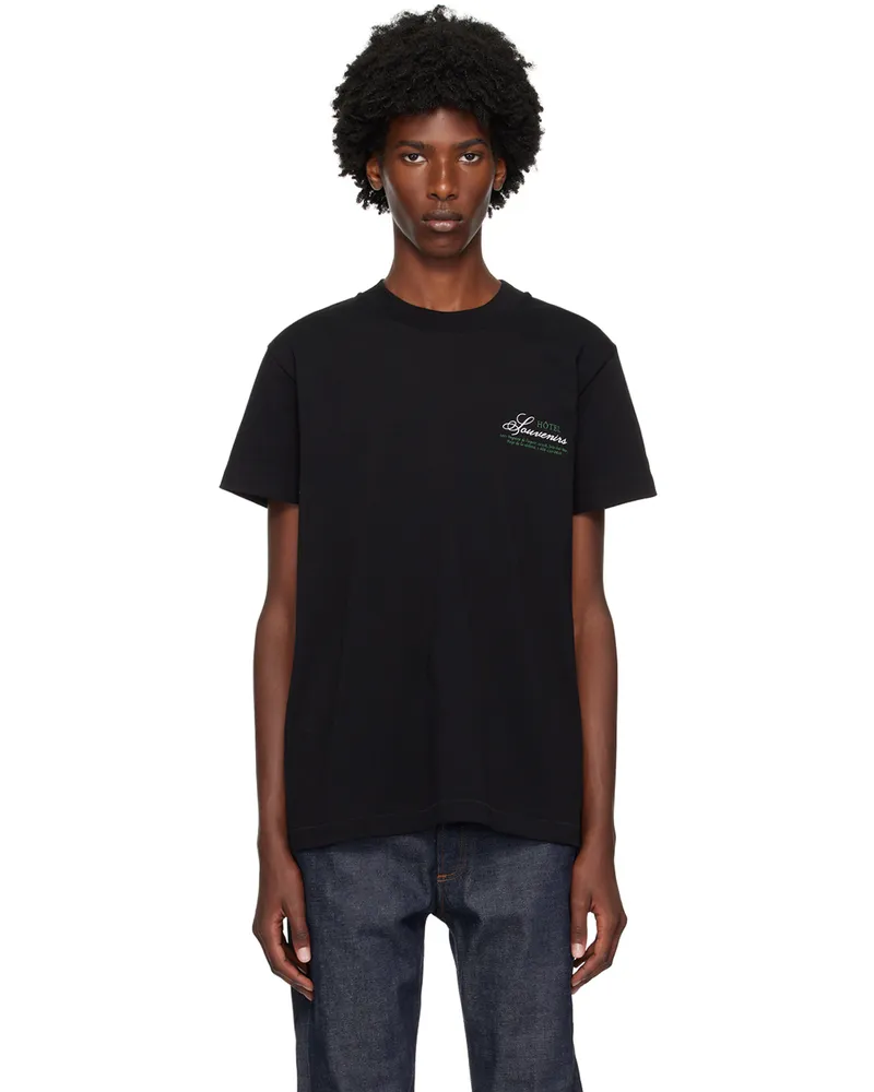 A.P.C. Black JJJJound Edition 'Hôtel Souvenirs' T-Shirt Lzz