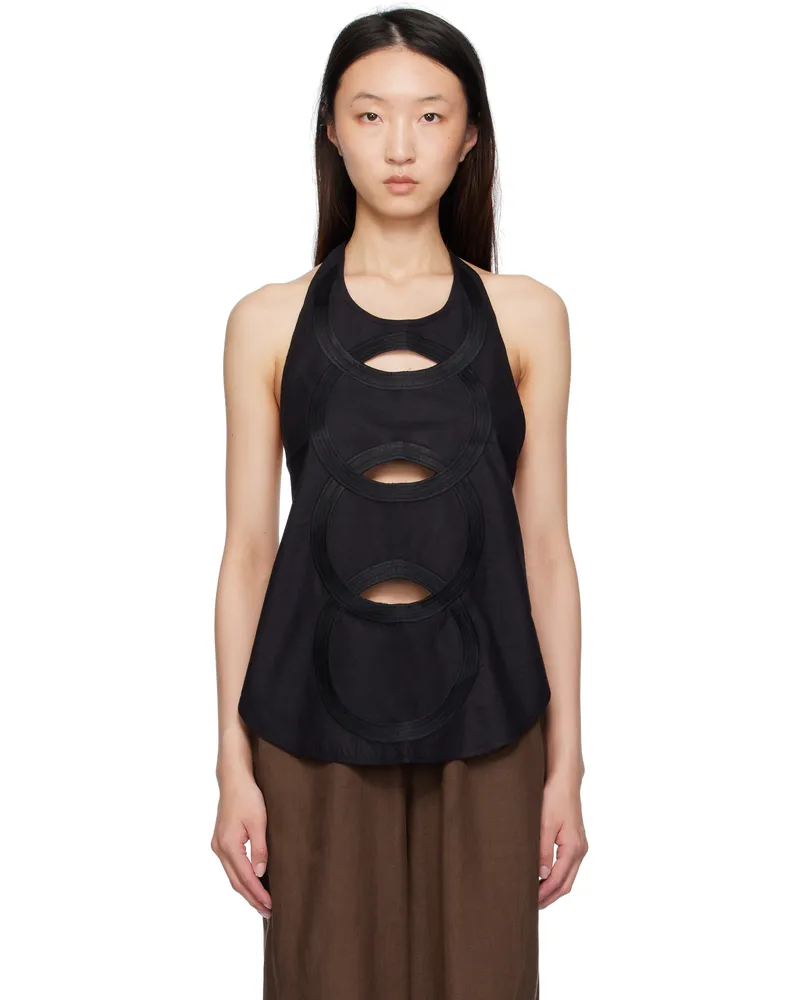 Baserange Black Chain Apron Top Black