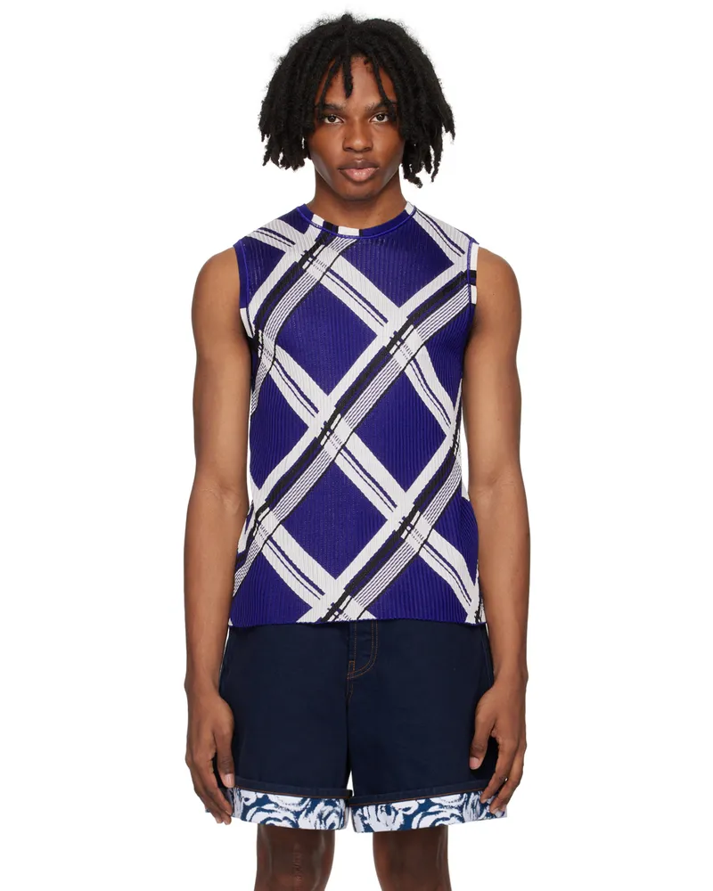 Burberry Blue Check Tank Top Knight