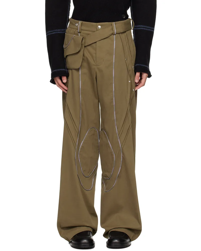 KIKO KOSTADINOV Green Chalice Trousers Brass