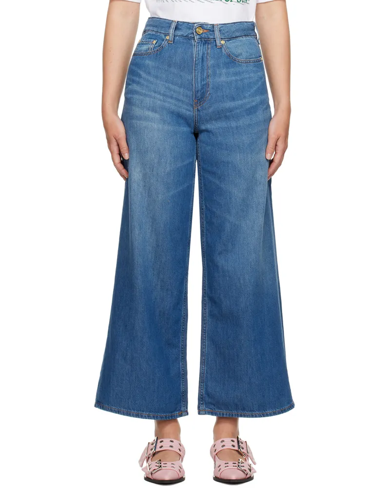 Ganni Blue Wide Jeans 567