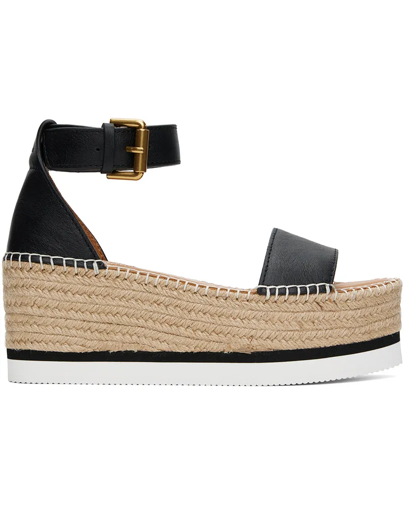 See by Chloé Black Glyn Espadrille Sandals 999