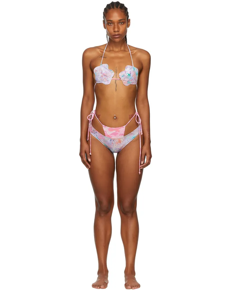 Collina Strada SSENSE Exclusive Purple Recycled Nylon Bikini Star