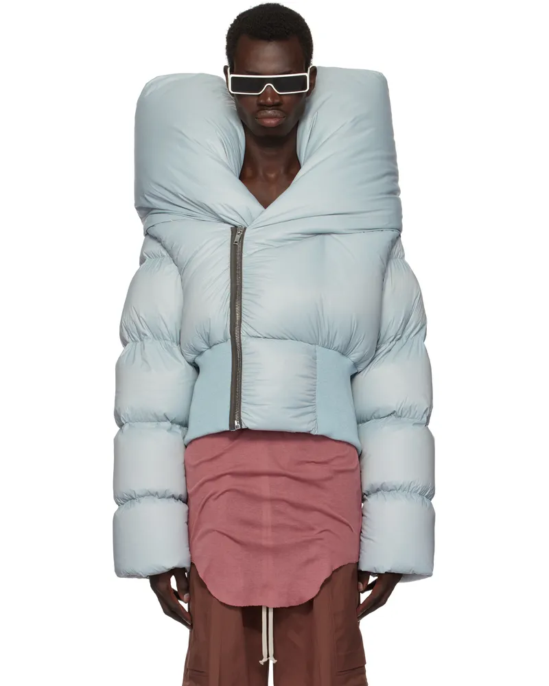Rick Owens Blue Porterville Anubis Down Jacket 36