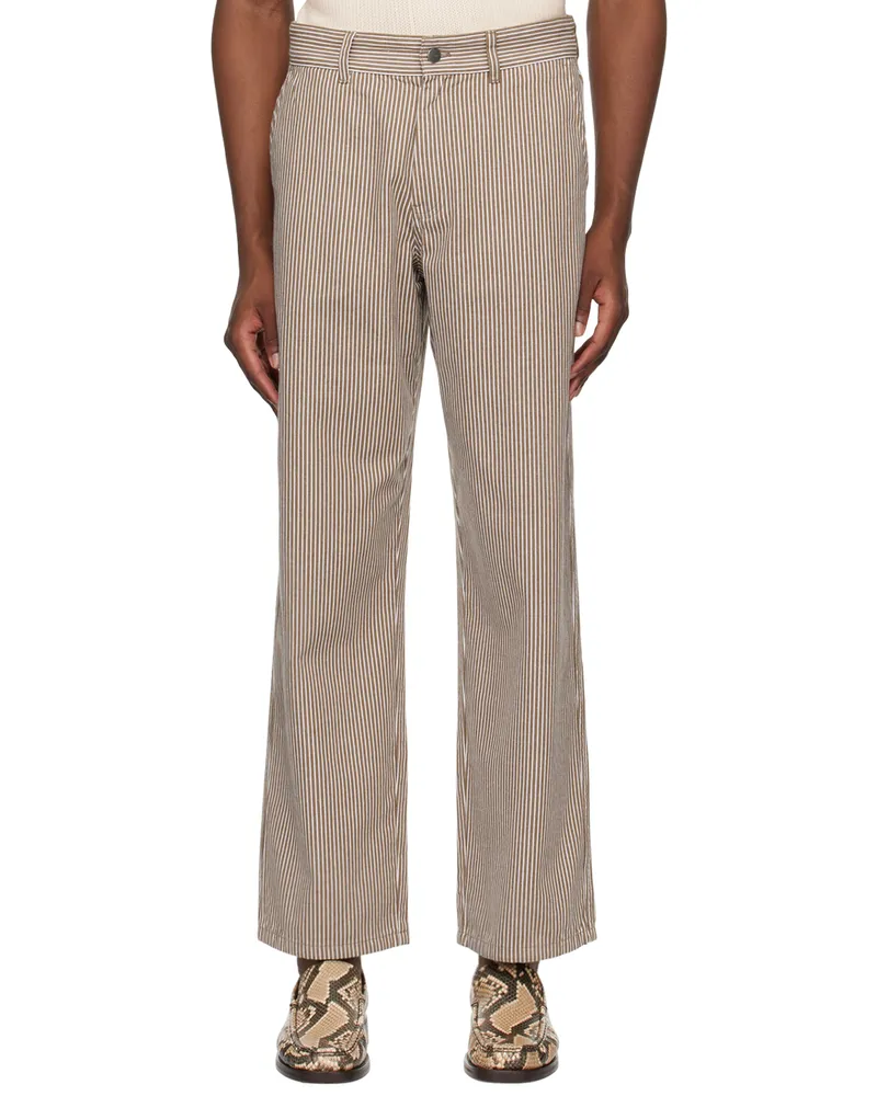 Saturdays NYC Brown George Trousers Dark