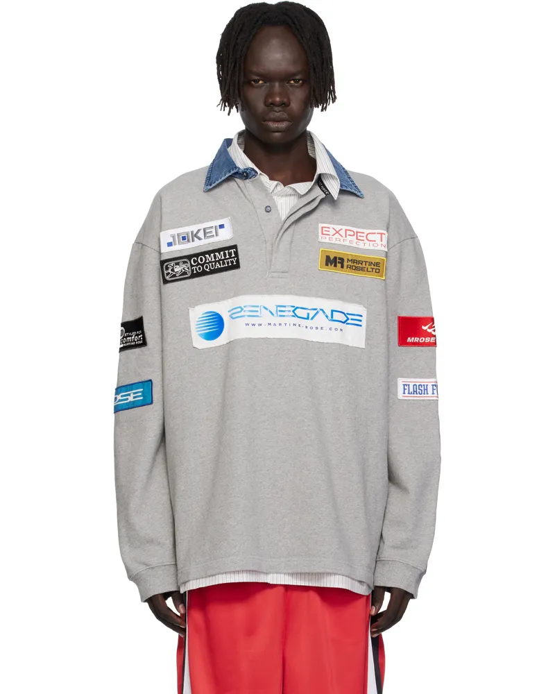 Martine Rose Gray Rugby Polo Grey