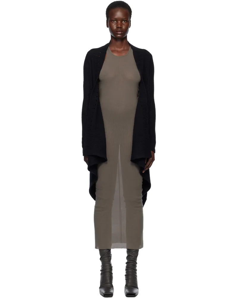 Rick Owens Black Hollywood Medium Wrap Cardigan 09