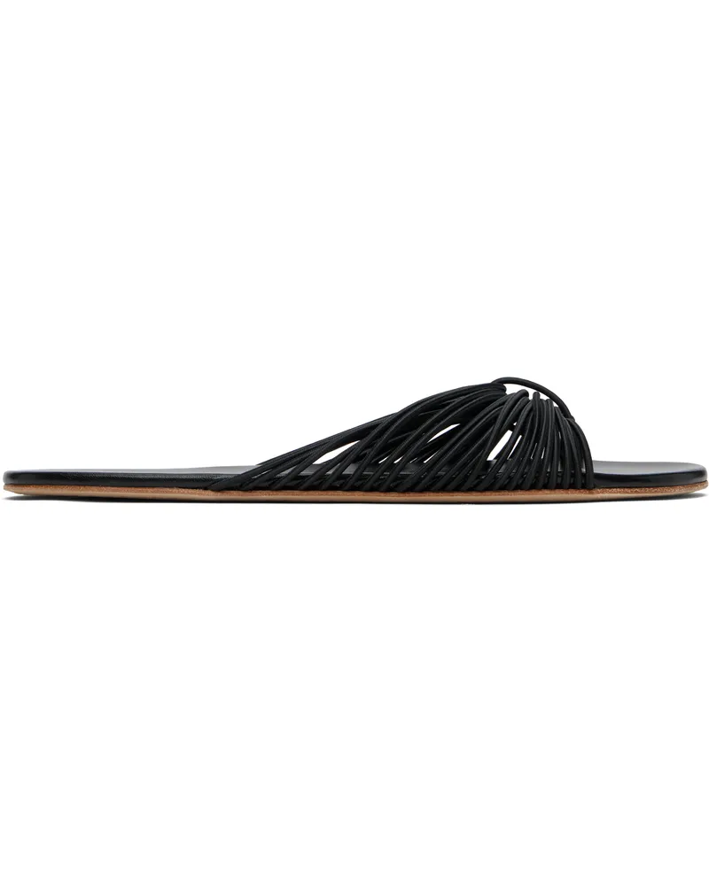The Row Black Sara Slide Sandals Blk