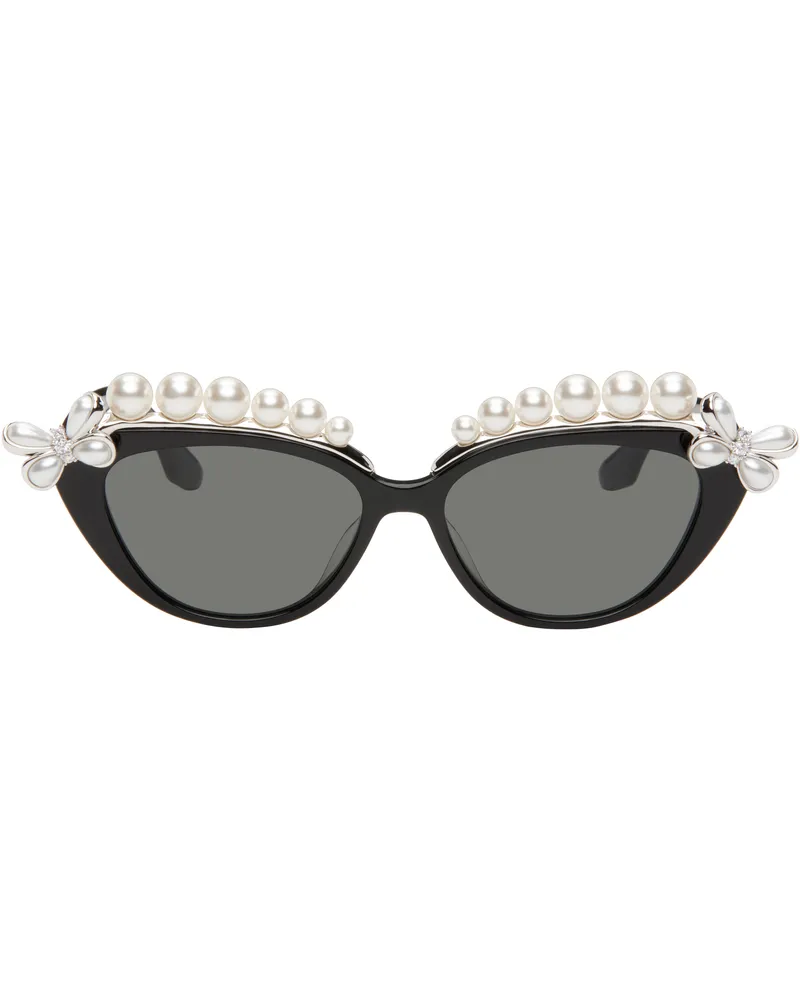 SHUSHU/TONG Black YVMIN Edition Pearl Eyebrow Sunglasses Black