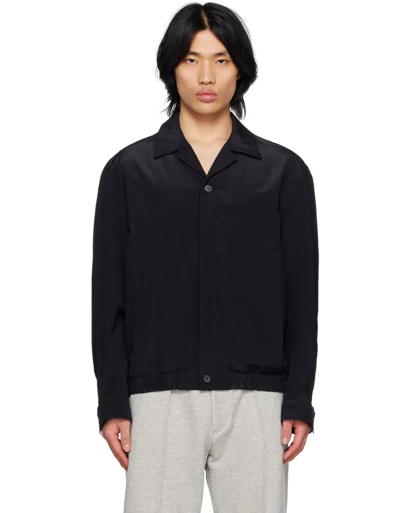 SOLID HOMME Navy Notched Lapel Jacket 211n