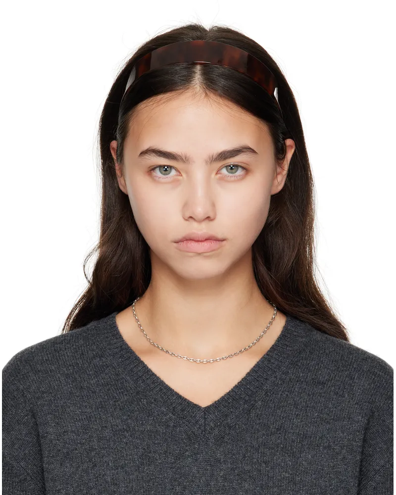 Sophie Buhai Brown Thin Bessette Headband Tortoise