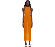 Orange Dely Midi Dress