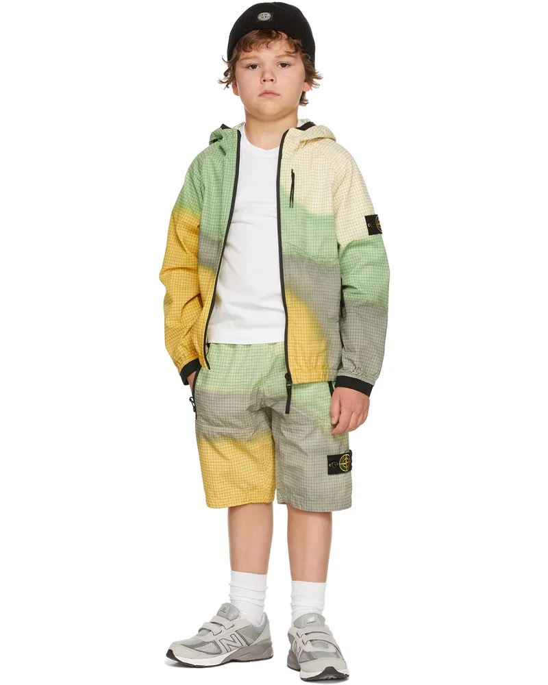 Stone Island Kids Yellow & Green Airbrush Jacket V0030