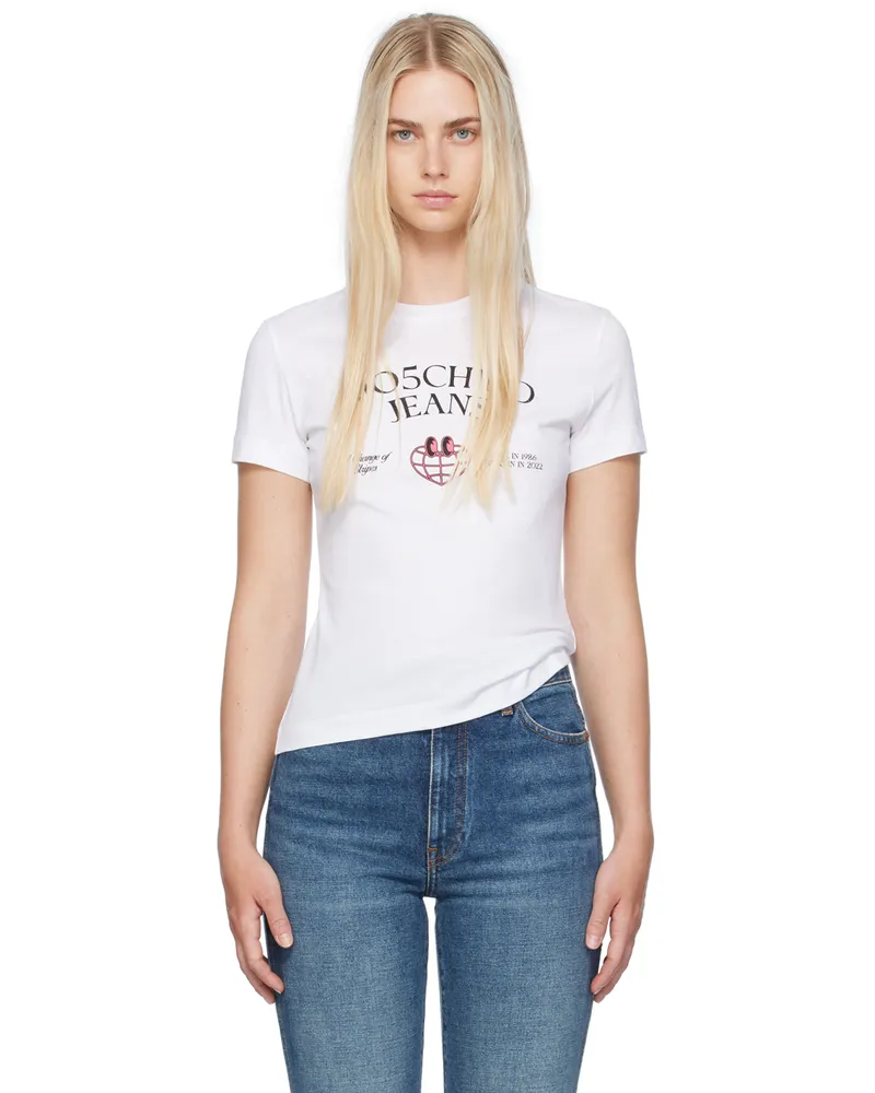 Moschino White Printed Shirt 1001