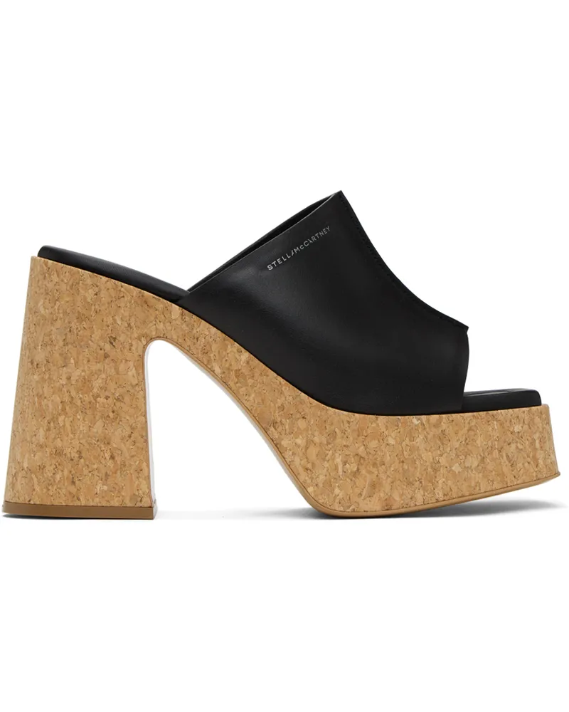 Stella McCartney Black Skyla Platform Heeled Sandals 1000