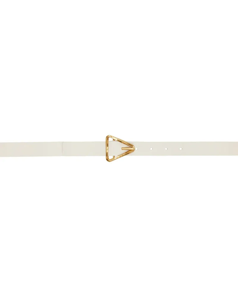 Bottega Veneta White Triangle Belt 9009