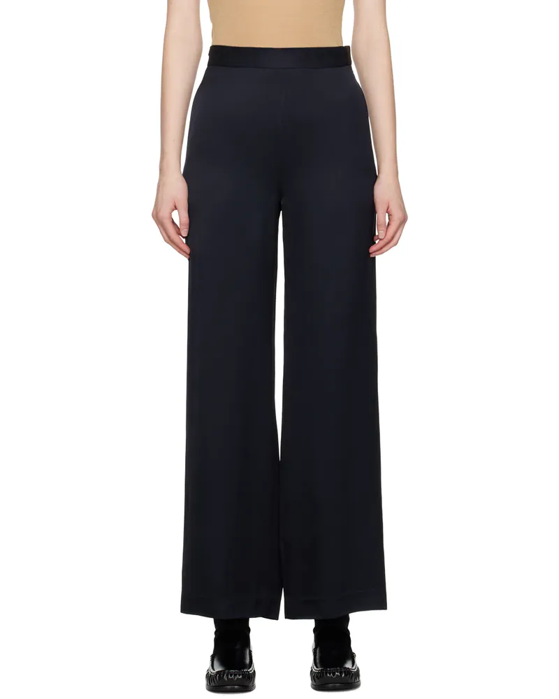 6397 Navy Liquid Trousers Midnight