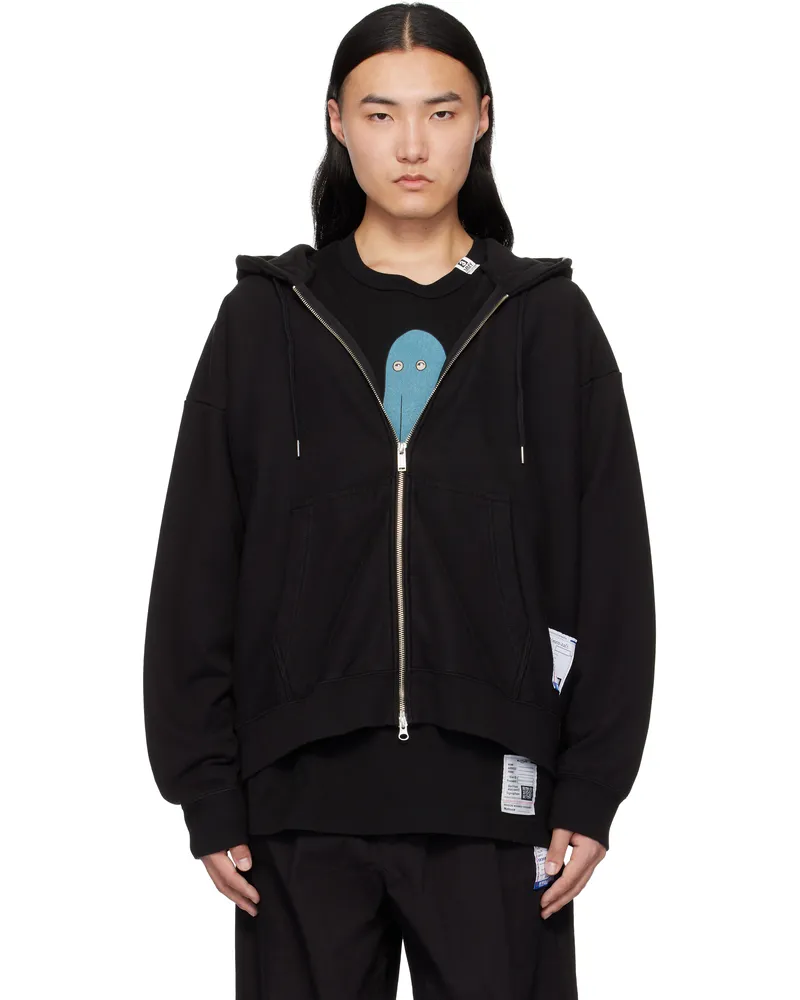 MIHARAYASUHIRO Black Zip Parka Hoodie Black