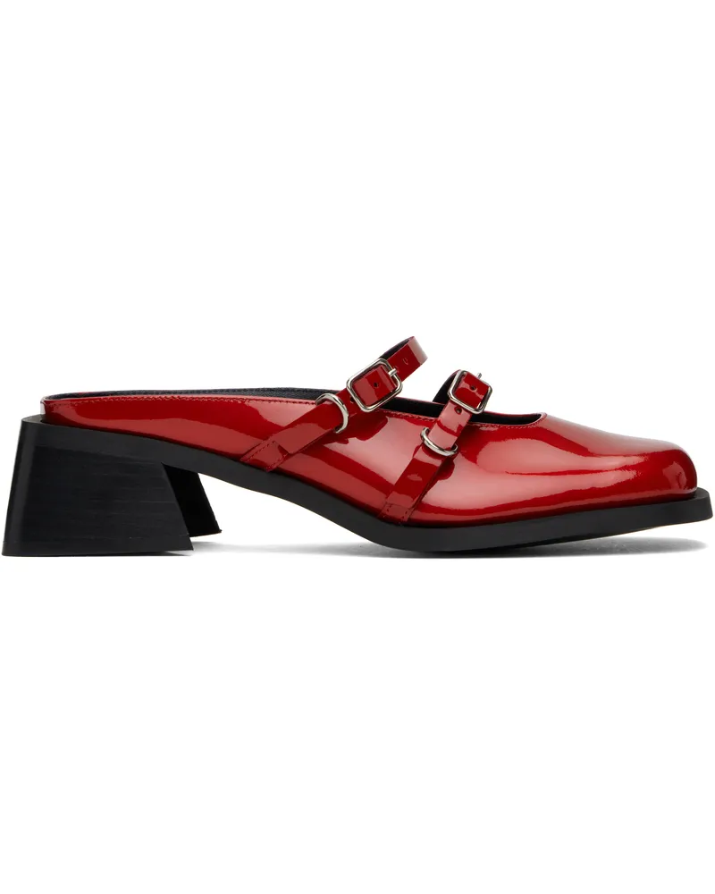 Justine Clenquet Red Andie Mules Red
