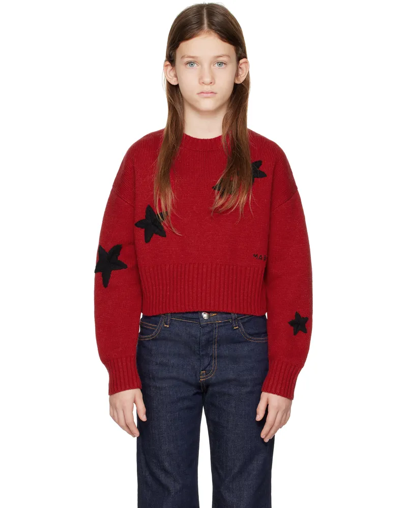 Marni Kids Red Knitted Sweater 0m416