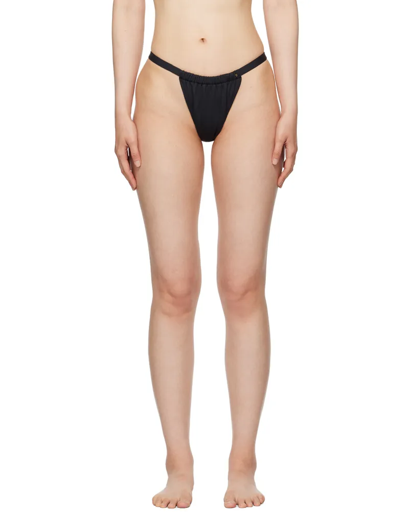 Anine Bing Black Milani Bikini Bottom Black
