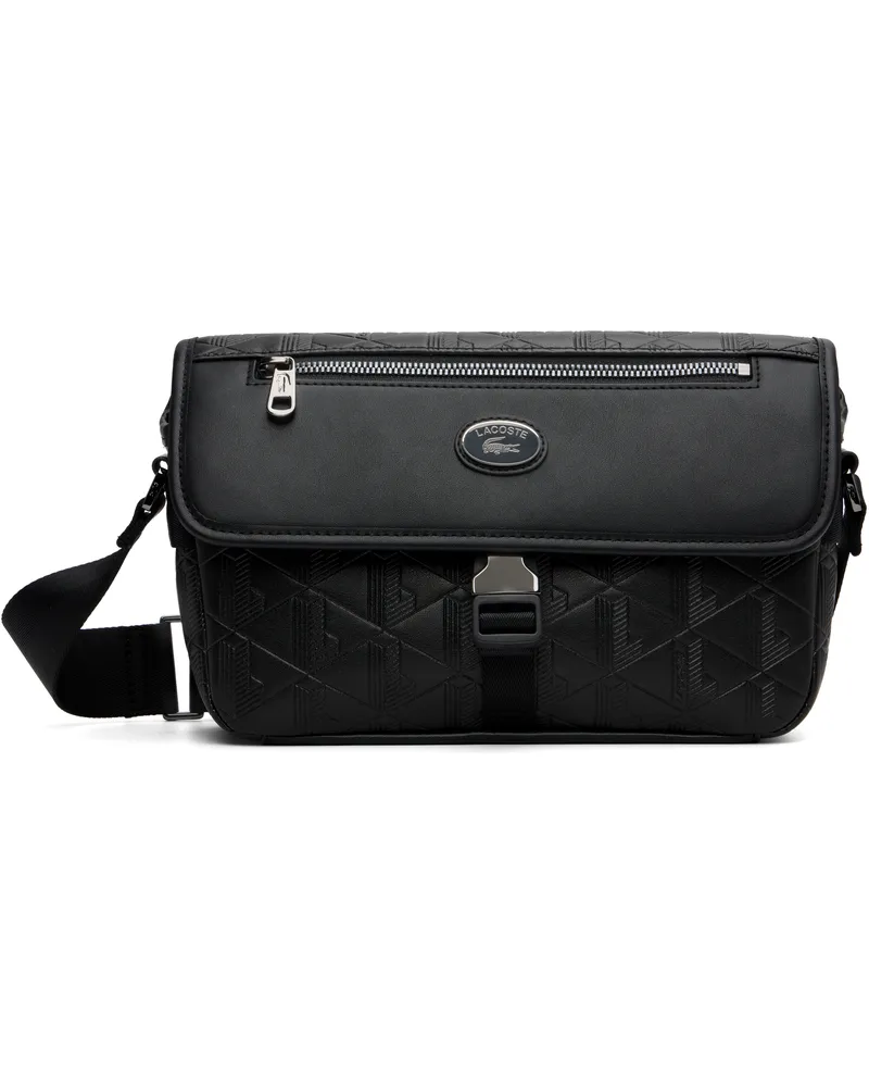 Lacoste Black Nomogramme S Flap Bag Noir
