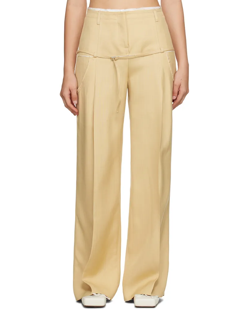 Jacquemus Beige Le Chouchou 'Le Pantalon Criollo' Trousers 150