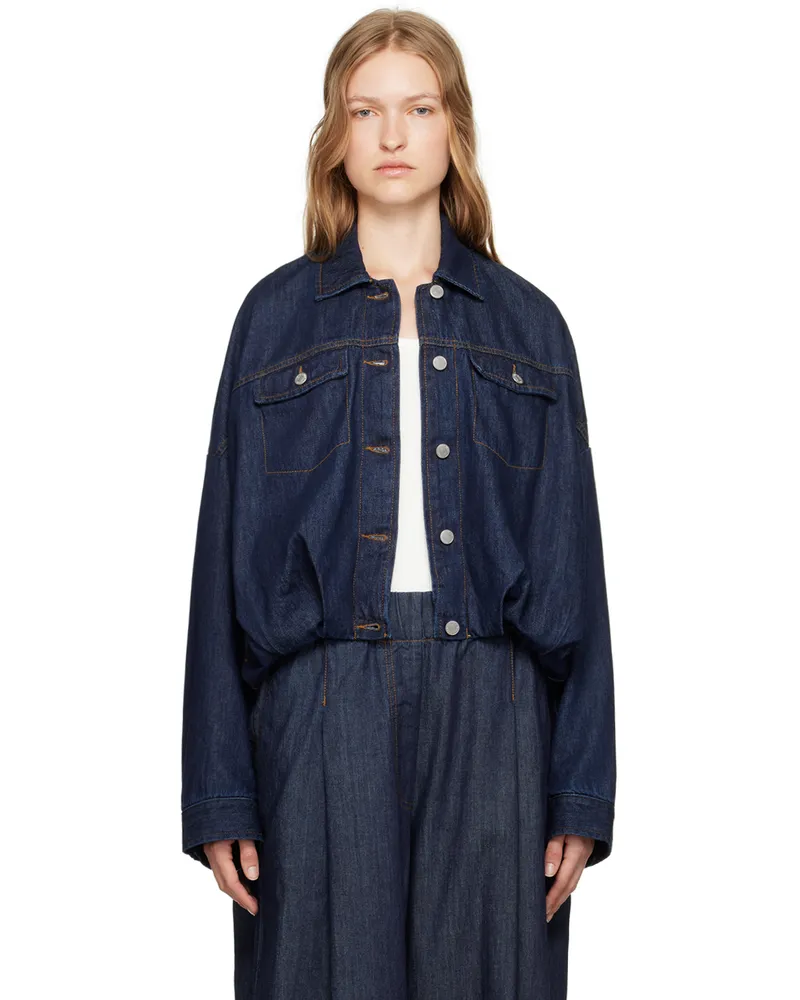 Dries van Noten Blue Round Denim Jacket 507