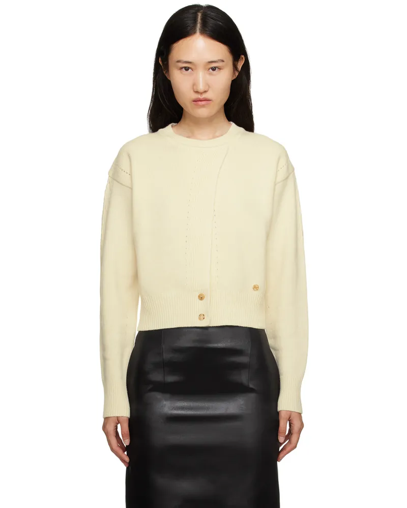 RECTO Off-White Open Sweater Cream