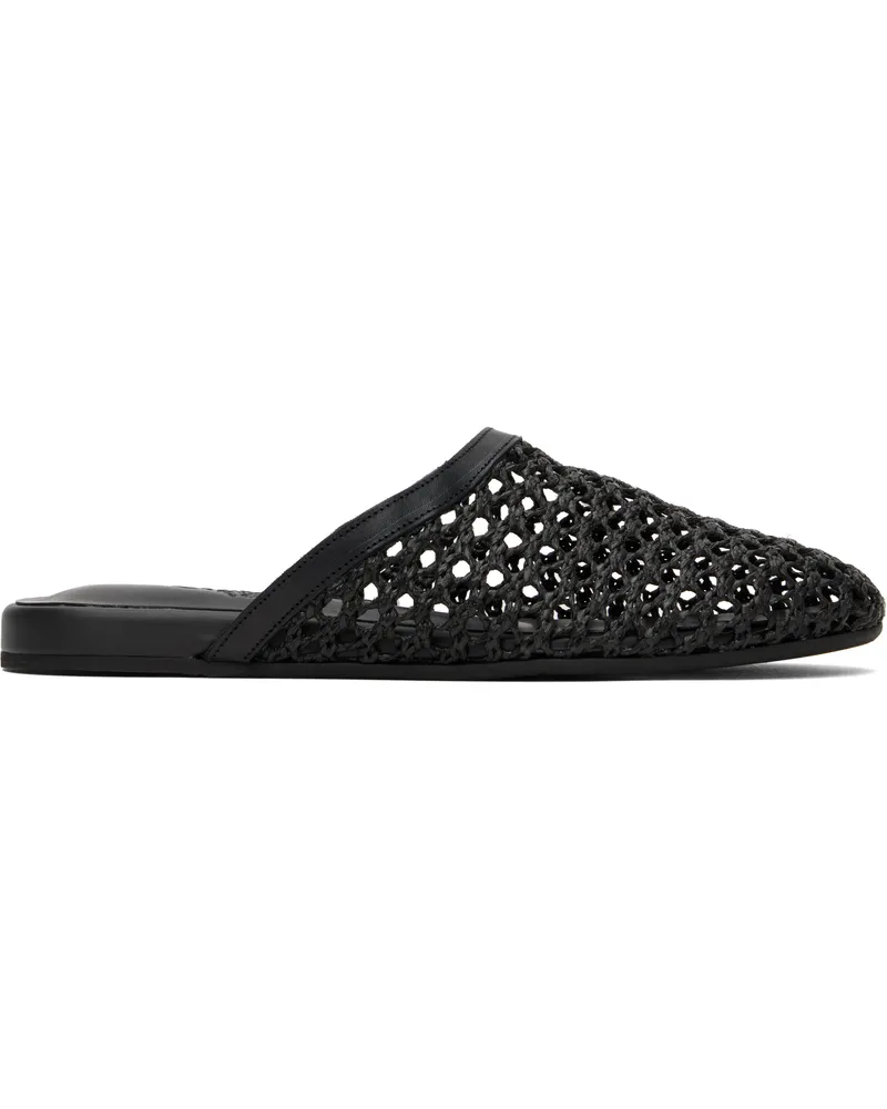 Ancient Greek Sandals Black 'The Slipper' Slippers Black