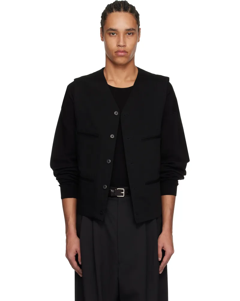 Christophe Lemaire Black Waistcoat Vest Bk999