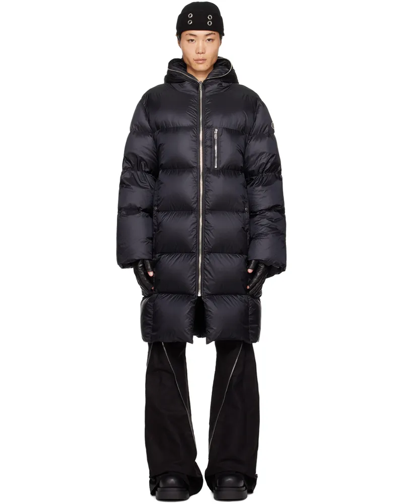 Rick Owens Moncler + Rick Owens Black Down Coat 999
