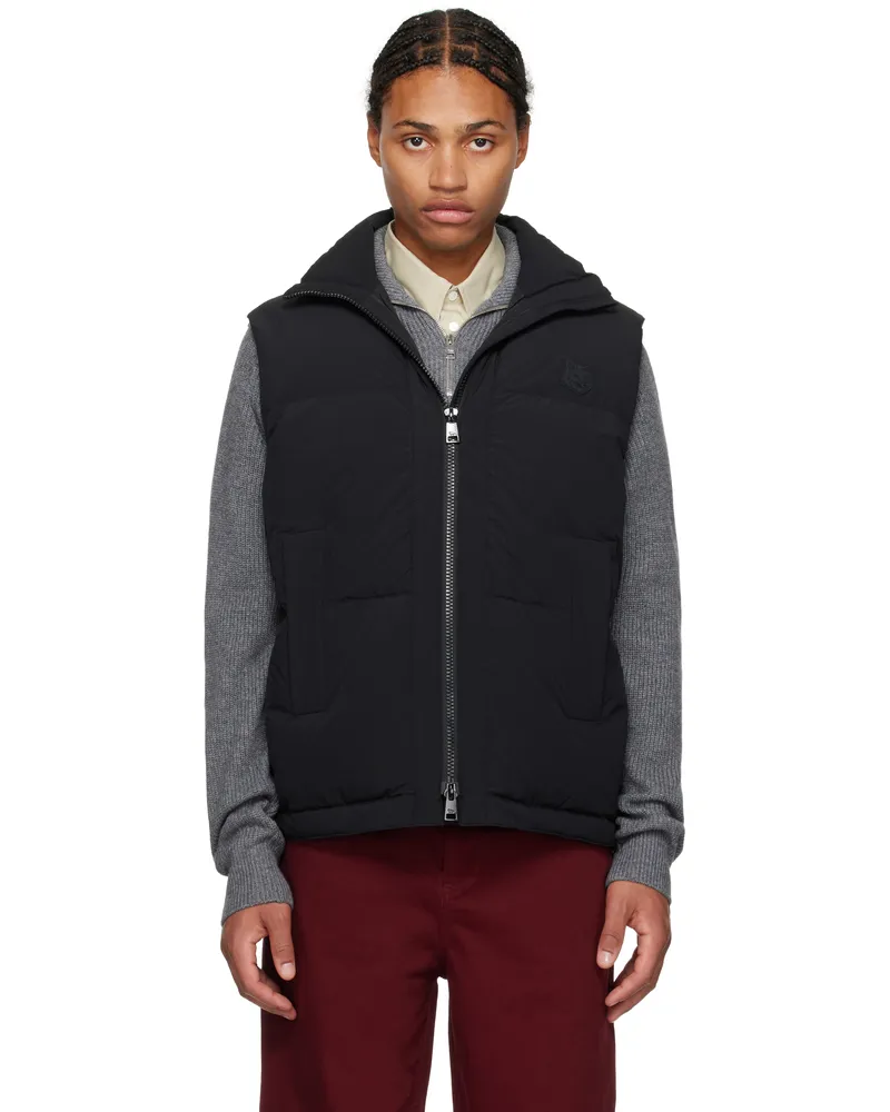 Kitsuné Black Sleeveless Down Puffer Vest P199