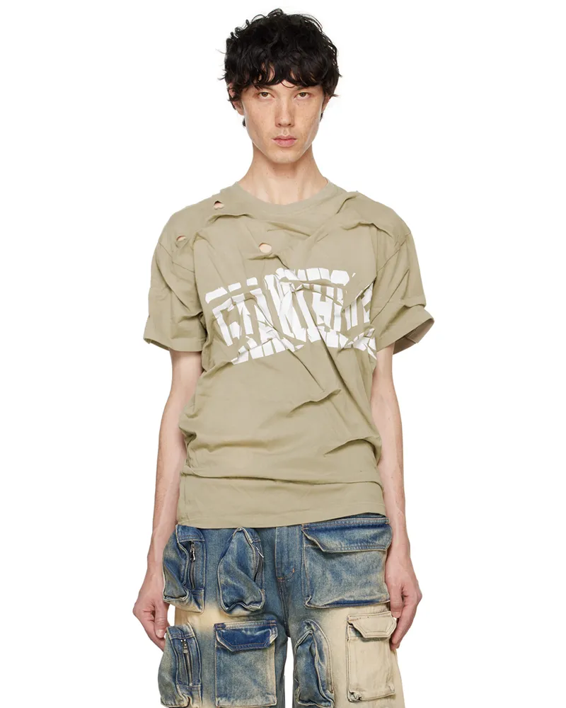 WHO DECIDES WAR Brown 'Gianthood' T-shirt Tan