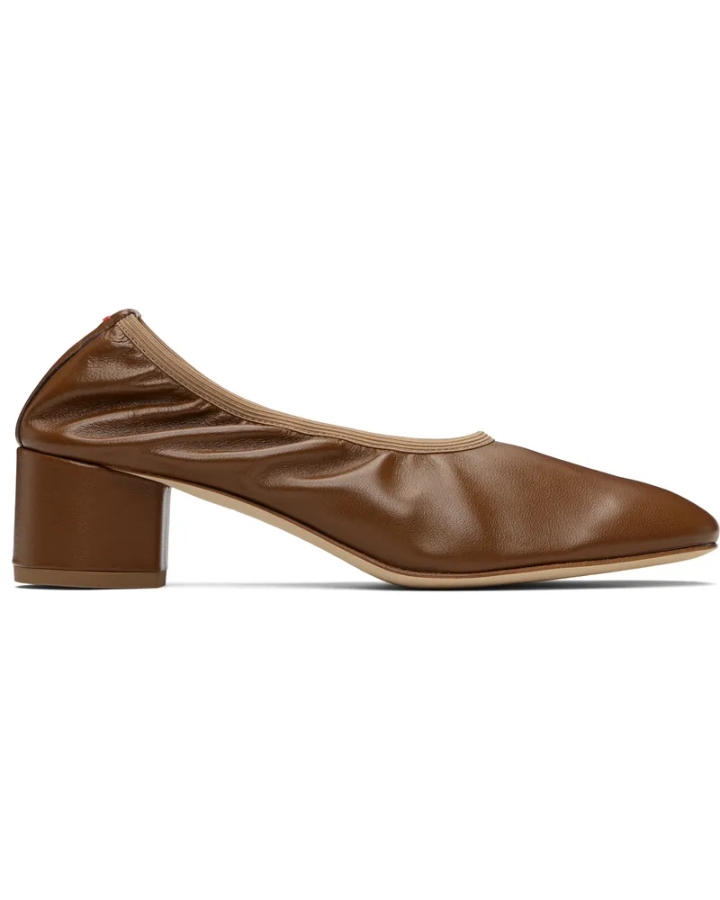 aeyde Tan Gemma Heels Tobacco