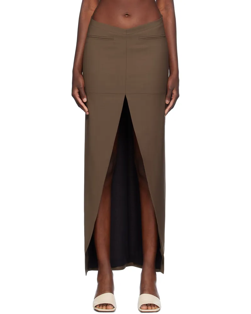 Aya Muse Brown Castor Maxi Skirt Espresso
