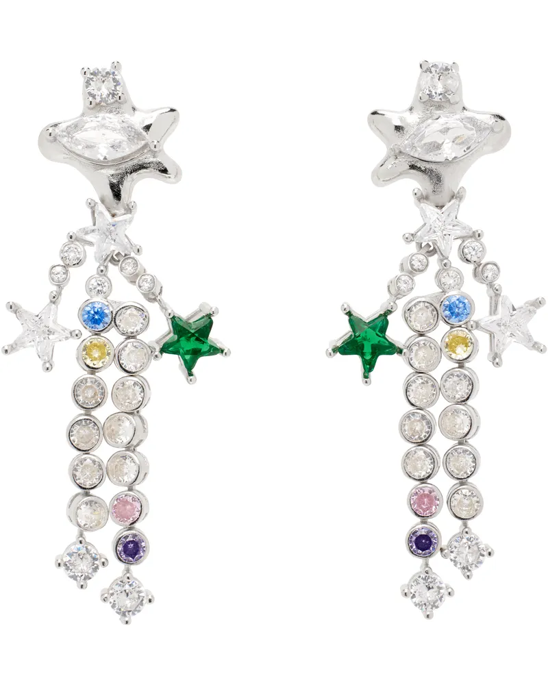 Collina Strada Silver Stella Dangle Earrings Splash