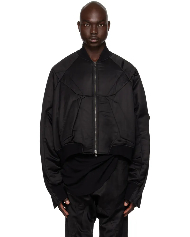 Julius Black Edge Seam Bomber Jacket Black