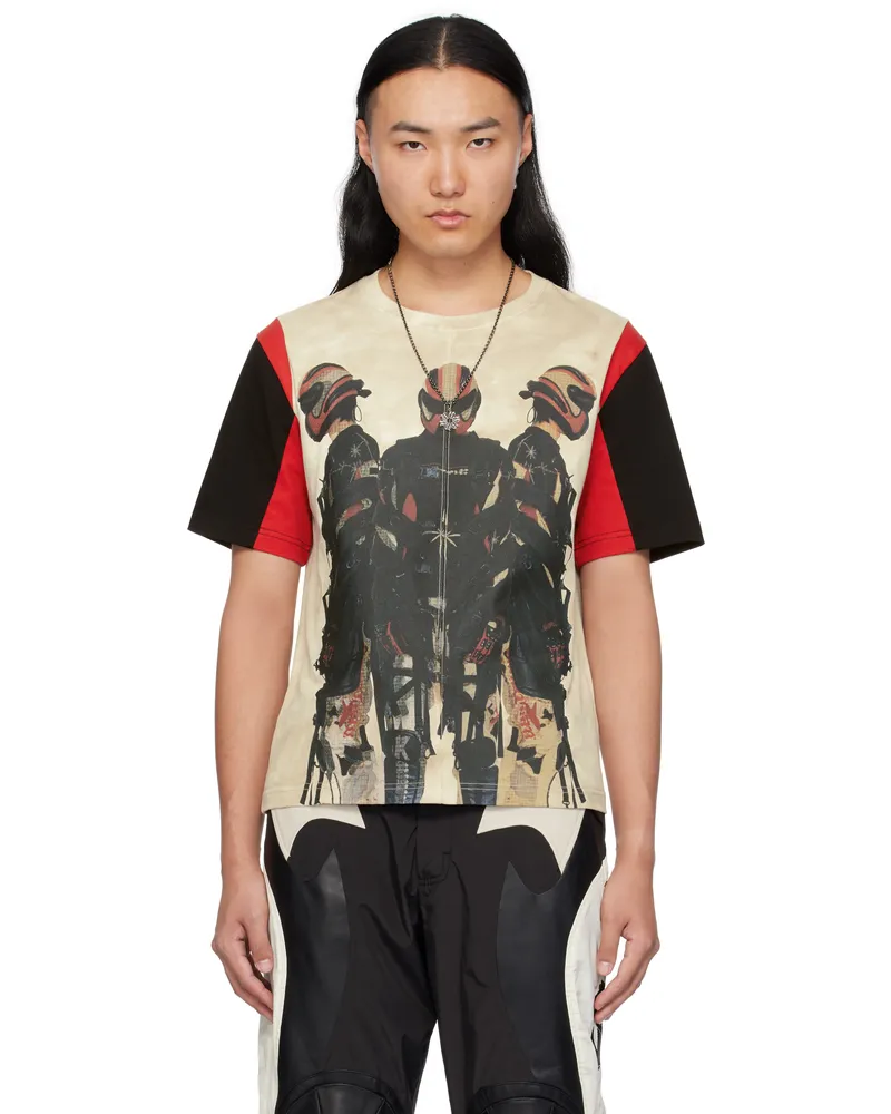 KUSIKOHC Off-White Moto Men Print T-shirt White