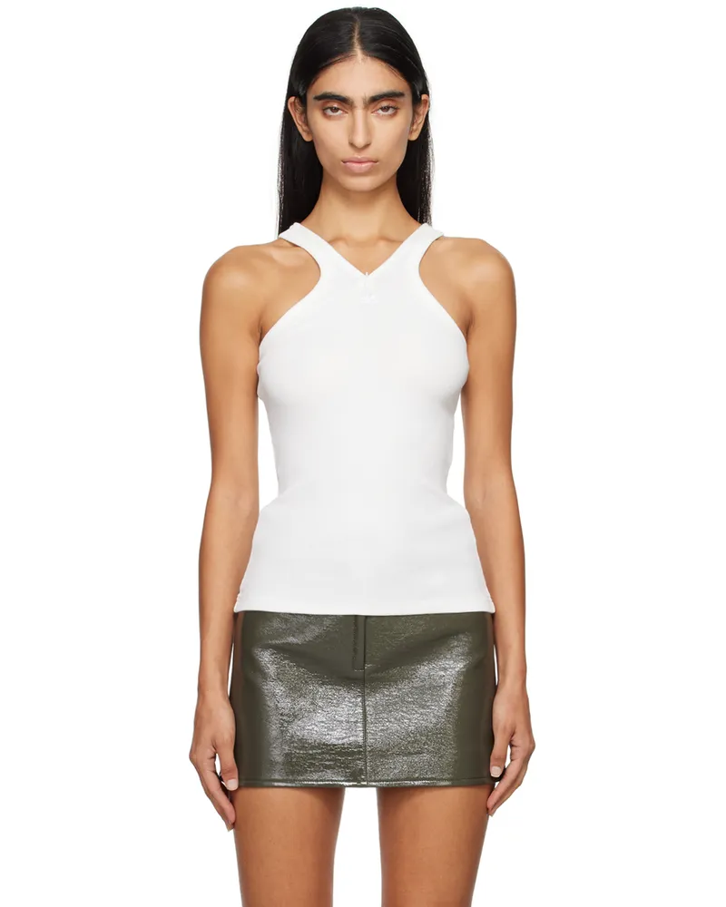 Courrèges White Criss Cross 90's Tank Top 0001