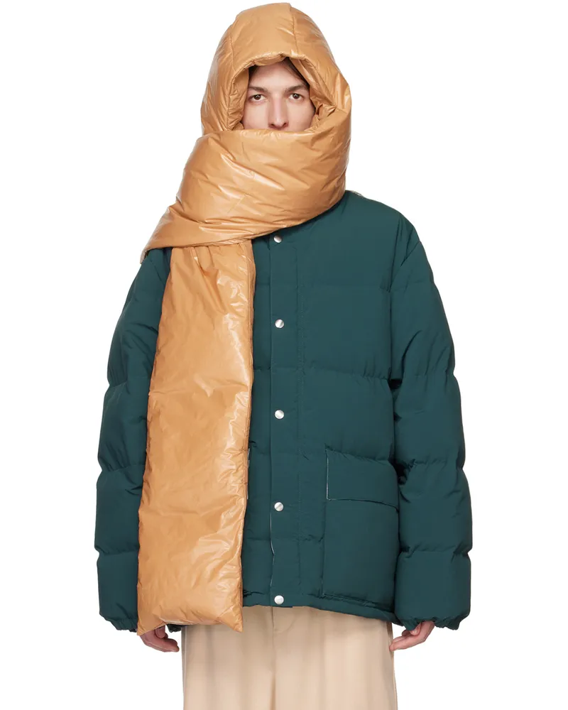 Jil Sander SSENSE Exclusive Beige Hood Down Scarf 231